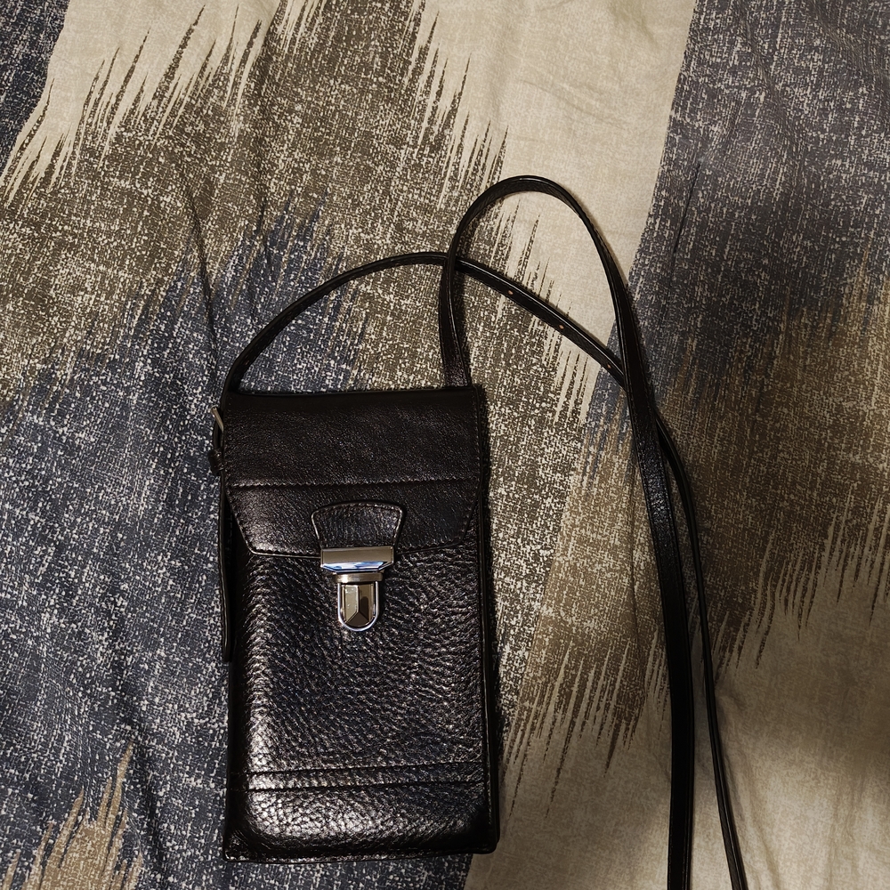 Black Leather Crossbody Bag